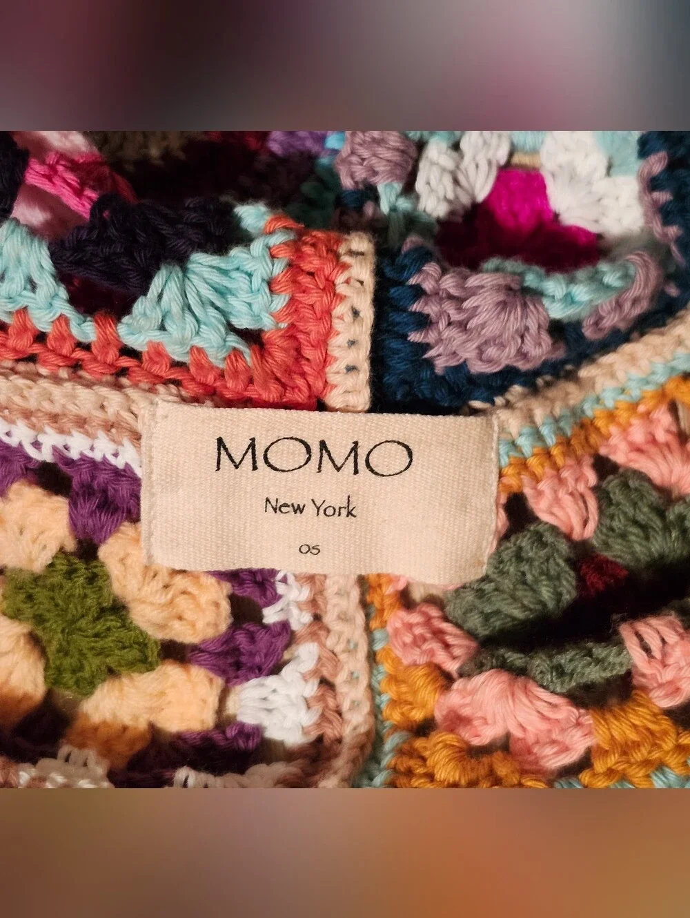 MOMO NEW YORK GRANNY HAND CROCHET SILVIE Size 05